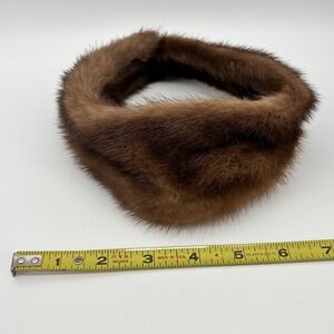 1959's Genuine Mink Fur Collar Band Hat Head Ranch Natural Mink
